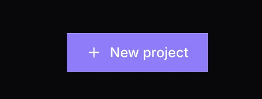 The New project button in the Oberik dashboard.